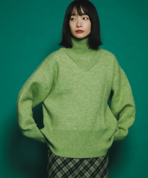 KBF（ケイビーエフ）の「リバーシブルタートルニット（ニット/セーター・レディース・グリーン系その他/ブルー系その他/ブラウン系その他・ONE）」の14枚目の写真