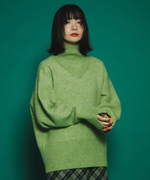 KBF（ケイビーエフ）の「リバーシブルタートルニット（ニット/セーター・レディース・グリーン系その他/ブルー系その他/ブラウン系その他・ONE）」の15枚目の写真