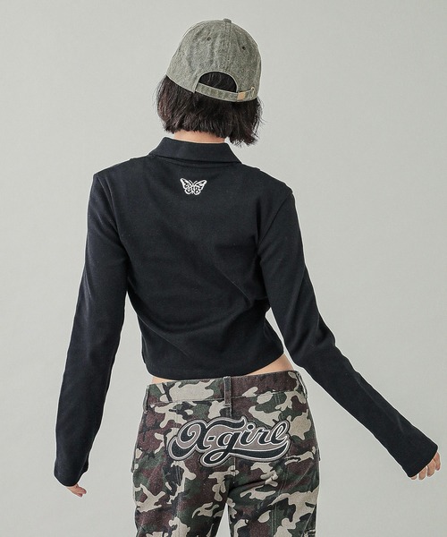 X-girl（エックスガール）の「FADED COLLEGE LOGO 6PANEL CAP（キャップ・レディース・ブラウン/ブラック・ONE SIZE）」の21枚目の写真