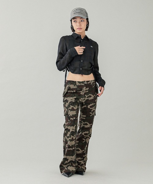 X-girl（エックスガール）の「FADED COLLEGE LOGO 6PANEL CAP（キャップ・レディース・ブラウン/ブラック・ONE SIZE）」の16枚目の写真