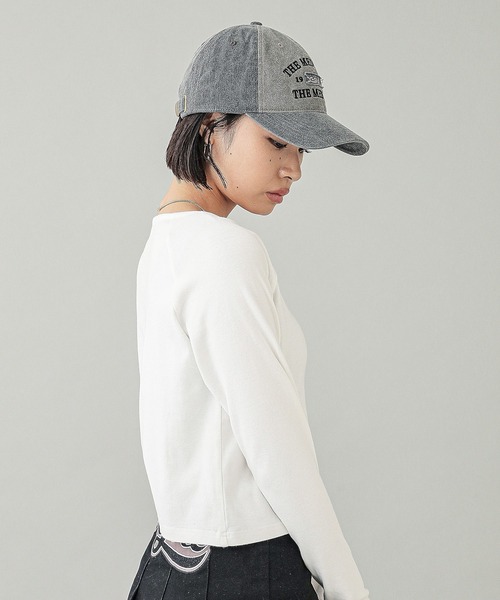 X-girl（エックスガール）の「FADED COLLEGE LOGO 6PANEL CAP（キャップ・レディース・ブラウン/ブラック・ONE SIZE）」の5枚目の写真