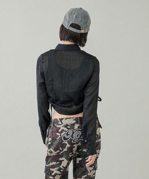 X-girl（エックスガール）の「FADED COLLEGE LOGO 6PANEL CAP（キャップ・レディース・ブラウン/ブラック・ONE SIZE）」の15枚目の写真