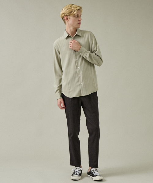 ABAHOUSE（アバハウス）の「【360°ストレッチ】1タックイージーパンツ / スリムシルエット（その他パンツ・メンズ・ネイビー/ブラウン/ブラック・46/48/44/50）」の16枚目の写真