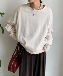 DouDou | ピグメントダメージスウェット(Tシャツ/カットソー)