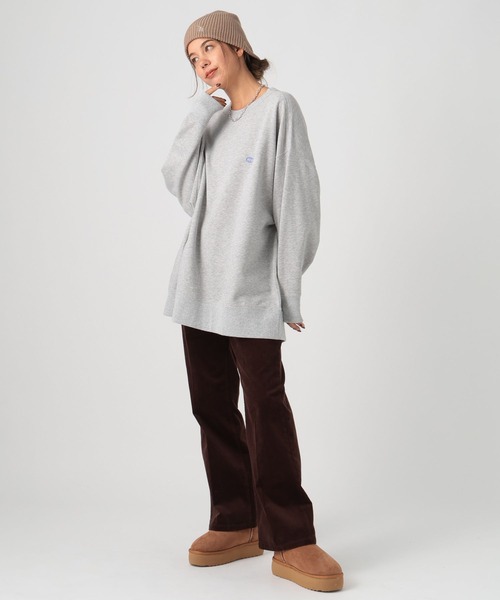 Champion（チャンピオン）の「【Champion(チャンピオン)】別注カラー刺繍チュニック（スウェット・レディース・グレー/イエロー/ブルー/ナチュラル・FREE）」の11枚目の写真