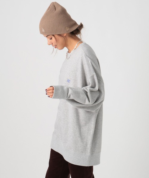 Champion（チャンピオン）の「【Champion(チャンピオン)】別注カラー刺繍チュニック（スウェット・レディース・グレー/イエロー/ブルー/ナチュラル・FREE）」の12枚目の写真