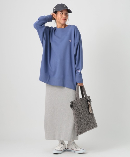Champion（チャンピオン）の「【Champion(チャンピオン)】別注カラー刺繍チュニック（スウェット・レディース・グレー/イエロー/ブルー/ナチュラル・FREE）」の10枚目の写真