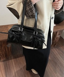 外ポケットボストンバッグ