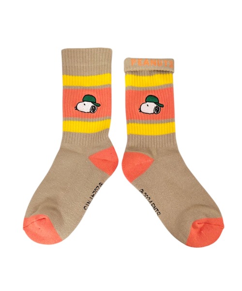 PEANUTS 】 スヌーピー カラフルラインソックス 24W11（ソックス/靴下