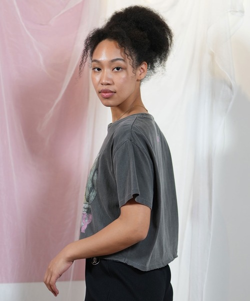 ROXY(ロキシー)の「ROXY/ロキシー ショート丈Tシャツ RST251651M(Tシャツ/カットソー・レディース・ブラック×ピンク/ブラック×ブルー/ブラック×グリーン・M)」の15枚目の写真