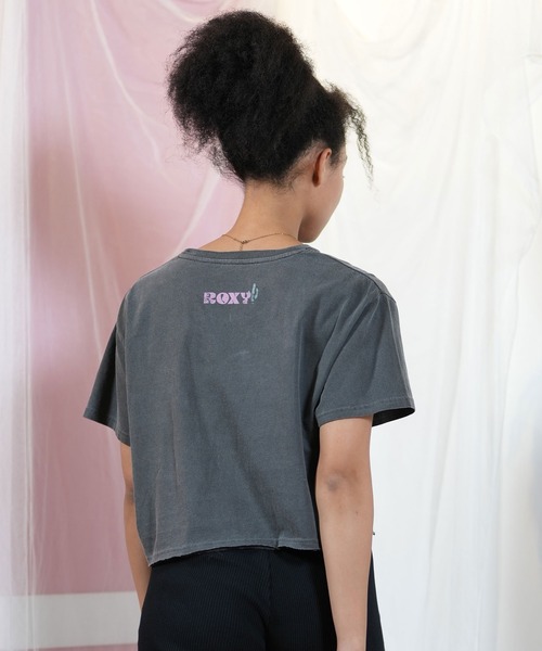 ROXY(ロキシー)の「ROXY/ロキシー ショート丈Tシャツ RST251651M(Tシャツ/カットソー・レディース・ブラック×ピンク/ブラック×ブルー/ブラック×グリーン・M)」の16枚目の写真