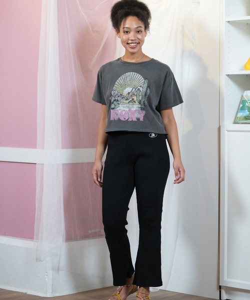 ROXY(ロキシー)の「ROXY/ロキシー ショート丈Tシャツ RST251651M(Tシャツ/カットソー・レディース・ブラック×ピンク/ブラック×ブルー/ブラック×グリーン・M)」の17枚目の写真