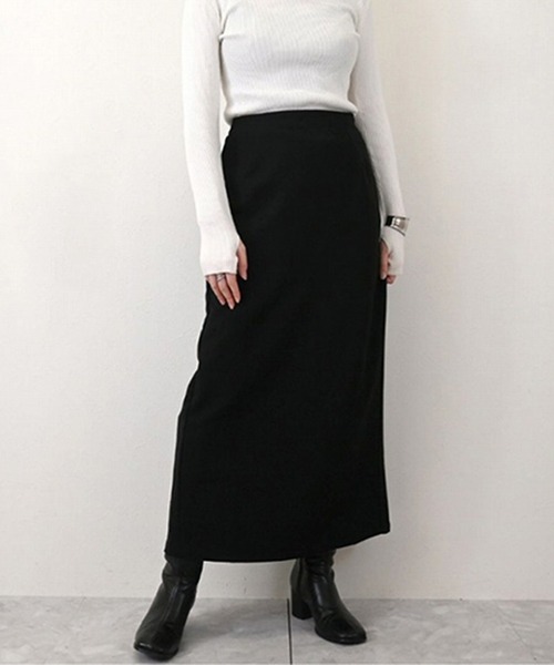 STYLEBLOCK（スタイルブロック）の「ツイルナロースカート（スカート・レディース・ブラック/ベージュ/ブラウン/ネイビー・M）」の2枚目の写真