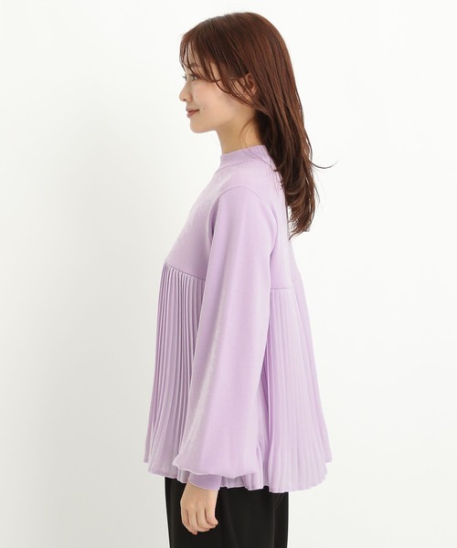 Andemiu（アンデミュウ）の「ドッキングプリーツニット286217（ニット/セーター・レディース・ブラック/アイボリー/モカ/ラベンダー・FREE）」の22枚目の写真
