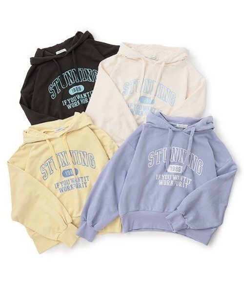 LOVETOXIC（ラブトキシック）の「【GOODPRICE】カレッジコンパクトプルパーカ（パーカー・キッズ・アイボリー/サックスブルー/チャコール/イエロー・M:150cm/L:160cm/S:140cm）」の13枚目の写真