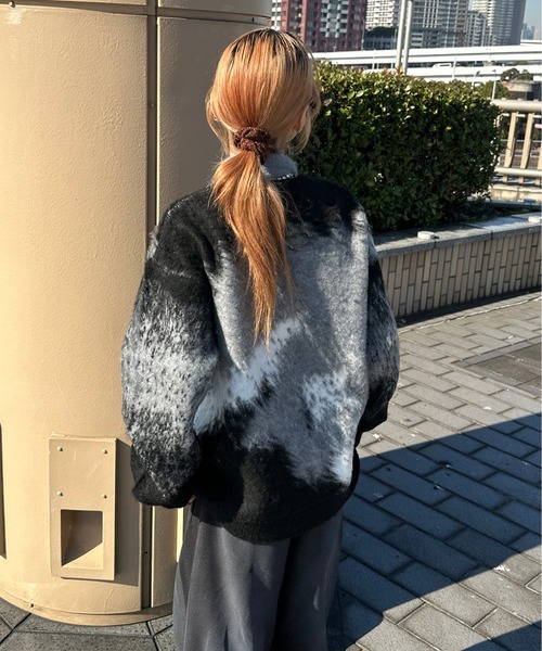 sedacle(セダクル)の「ジャガードシャギーニット(ニット/セーター・メンズ・ボルドー/オレンジ/ブラック・LARGE/MEDIUM/SMALL)」の6枚目の写真
