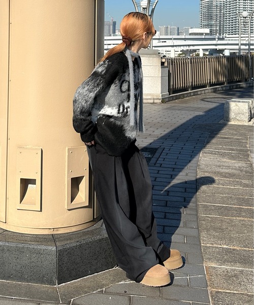 sedacle(セダクル)の「ジャガードシャギーニット(ニット/セーター・メンズ・ボルドー/オレンジ/ブラック・LARGE/MEDIUM/SMALL)」の10枚目の写真
