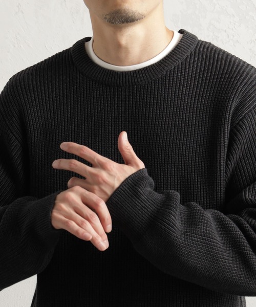FOUND GOOD(ファウンドグッド)の「アゼニットプルオーバー(ニット/セーター・メンズ・グレー系/グレー系1/ブルー系/ネイビー・M/XL/L)」の9枚目の写真