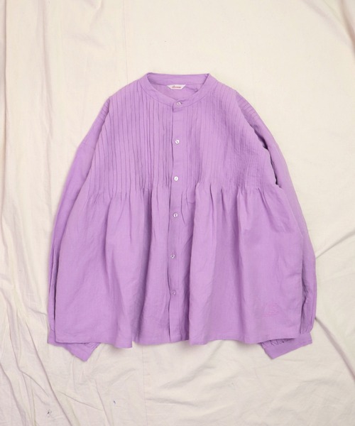 Brocante（ブロカント）の「[Brocante / ブロカント] 綿麻ヘビーキャンバス レトロリーニュシャツ（シャツ/ブラウス・レディース・ベージュ/ラベンダー・2）」の17枚目の写真