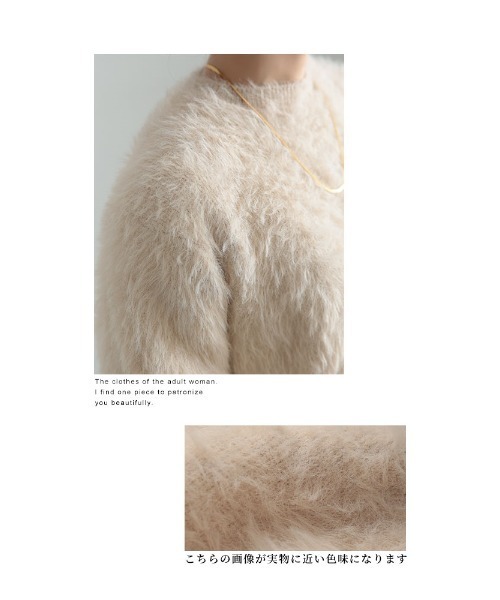 Sawa a la mode(サワアラモード)の「ファーニットセーター(ニット/セーター・レディース・ブラウン/ベージュ/ブラック・FREE)」の18枚目の写真