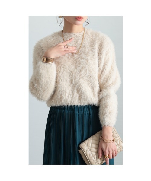 Sawa a la mode(サワアラモード)の「ファーニットセーター(ニット/セーター・レディース・ブラウン/ベージュ/ブラック・FREE)」の15枚目の写真