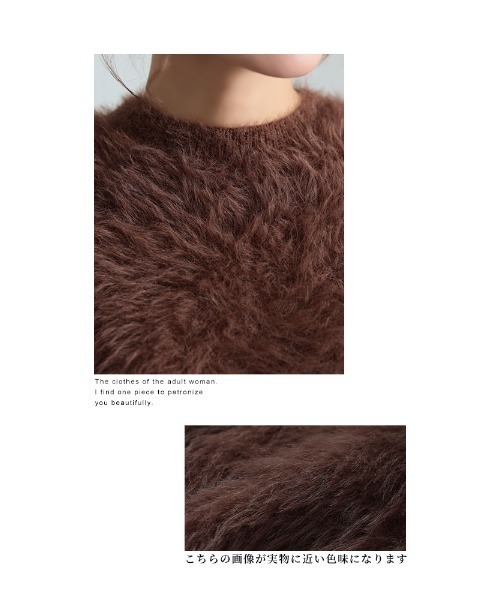 Sawa a la mode(サワアラモード)の「ファーニットセーター(ニット/セーター・レディース・ブラウン/ベージュ/ブラック・FREE)」の12枚目の写真