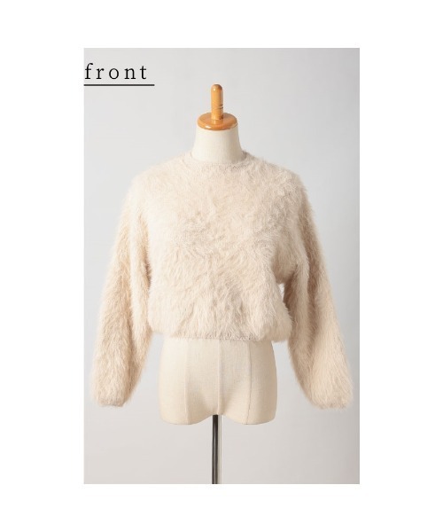 Sawa a la mode(サワアラモード)の「ファーニットセーター(ニット/セーター・レディース・ブラウン/ベージュ/ブラック・FREE)」の7枚目の写真