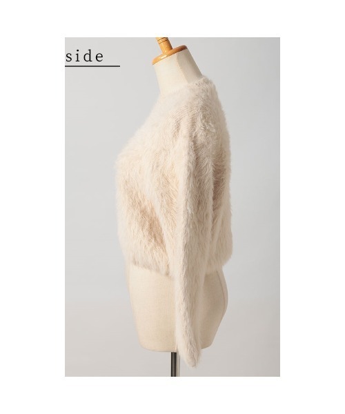 Sawa a la mode(サワアラモード)の「ファーニットセーター(ニット/セーター・レディース・ブラウン/ベージュ/ブラック・FREE)」の6枚目の写真