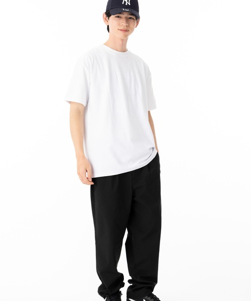 NEW ERA(ニューエラ)の「ニューエラ 半袖Tシャツ コットン ジャカードパイルスクエアロゴ(Tシャツ/カットソー・メンズ・ホワイト/ブラック・M/L/XL/XXL/S)」の6枚目の写真
