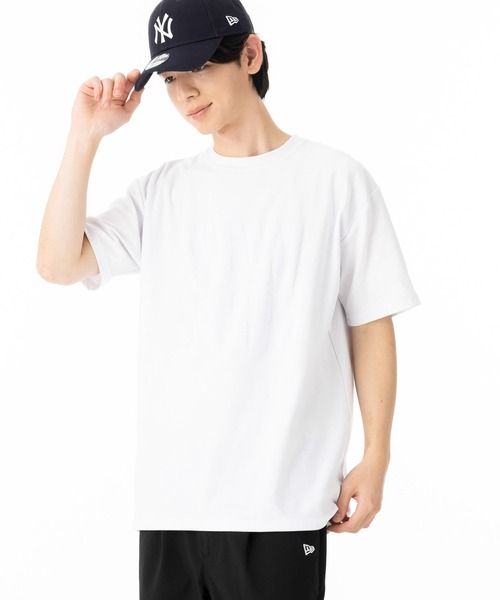 NEW ERA(ニューエラ)の「ニューエラ 半袖Tシャツ コットン ジャカードパイルスクエアロゴ(Tシャツ/カットソー・メンズ・ホワイト/ブラック・M/L/XL/XXL/S)」の13枚目の写真