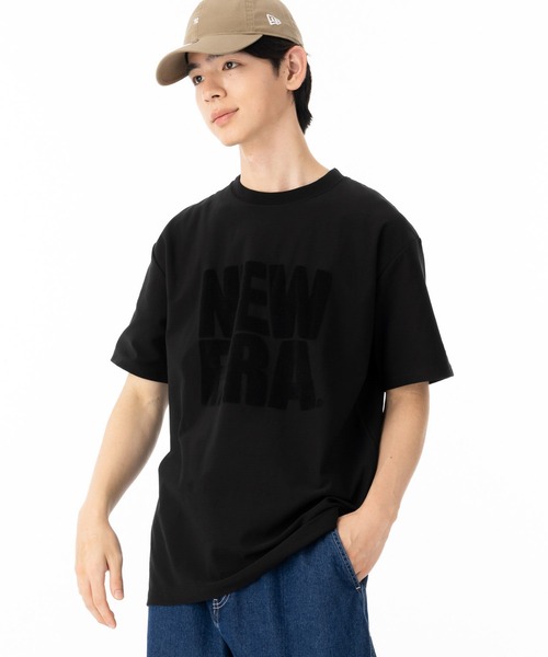 NEW ERA(ニューエラ)の「ニューエラ 半袖Tシャツ コットン ジャカードパイルスクエアロゴ(Tシャツ/カットソー・メンズ・ホワイト/ブラック・M/L/XL/XXL/S)」の21枚目の写真