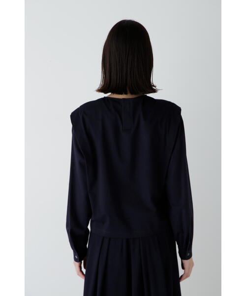 human woman(ヒューマンウーマン)の「◆布帛ドッキングプレーティングジャージープルオーバー(Tシャツ/カットソー・レディース・ベージュ系その他2/ネイビー・MEDIUM)」の20枚目の写真