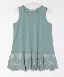 SUPER HAKKA（スーパーハッカ）の「30／－天竺×アネモネチュールレースタンクトップチュニック（タンクトップ）」