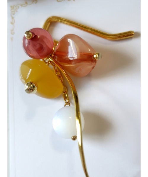 tone(トーン)の「【MUURABBTI】ゴールドジャラジャラポニーフック(MA)(その他ヘアアクセサリー・レディース・オレンジ・FREE)」の3枚目の写真