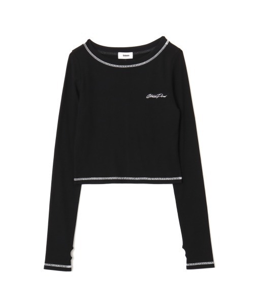 atmos pink(アトモスピンク)の「atmos pink Rib Long Sleeve T-shirt / アトモス ピンク リブ ロング スリーブ ティーシャツ(Tシャツ/カットソー・レディース・サックスブルー/ブラック/ホワイト・FREE)」の16枚目の写真