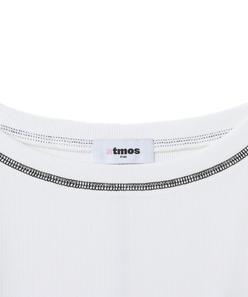 atmos pink(アトモスピンク)の「atmos pink Rib Long Sleeve T-shirt / アトモス ピンク リブ ロング スリーブ ティーシャツ(Tシャツ/カットソー・レディース・サックスブルー/ブラック/ホワイト・FREE)」の9枚目の写真
