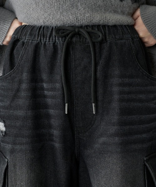 kutir(クティール)の「VINTAGE LIKE BUGGY CARGO DENIM/ヴィンテージライクバギーカーゴデニム(デニムパンツ・メンズ・グレー/ブラック・LARGE/MEDIUM/SMALL)」の14枚目の写真