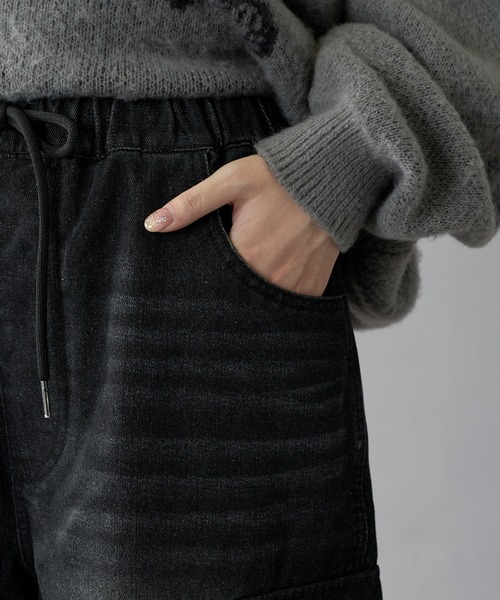 kutir(クティール)の「VINTAGE LIKE BUGGY CARGO DENIM/ヴィンテージライクバギーカーゴデニム(デニムパンツ・メンズ・グレー/ブラック・LARGE/MEDIUM/SMALL)」の15枚目の写真