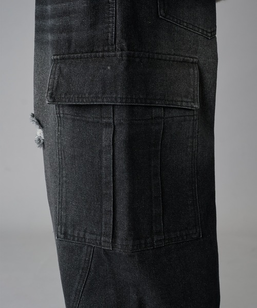 kutir(クティール)の「VINTAGE LIKE BUGGY CARGO DENIM/ヴィンテージライクバギーカーゴデニム(デニムパンツ・メンズ・グレー/ブラック・LARGE/MEDIUM/SMALL)」の17枚目の写真