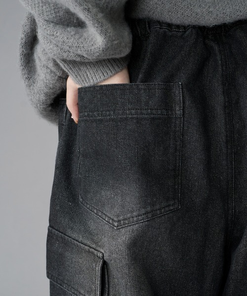 kutir(クティール)の「VINTAGE LIKE BUGGY CARGO DENIM/ヴィンテージライクバギーカーゴデニム(デニムパンツ・メンズ・グレー/ブラック・LARGE/MEDIUM/SMALL)」の18枚目の写真