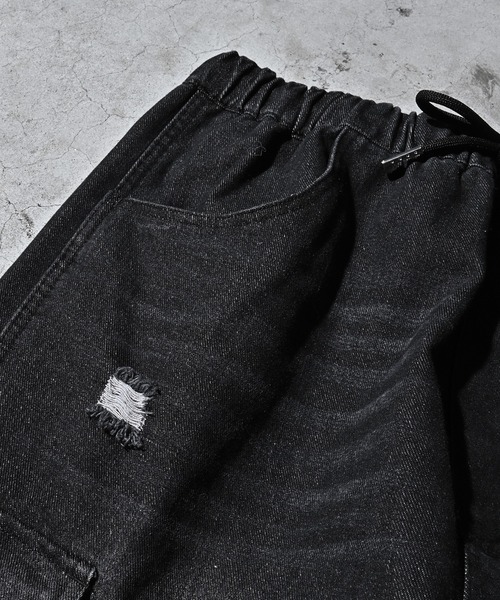 kutir(クティール)の「VINTAGE LIKE BUGGY CARGO DENIM/ヴィンテージライクバギーカーゴデニム(デニムパンツ・メンズ・グレー/ブラック・LARGE/MEDIUM/SMALL)」の10枚目の写真