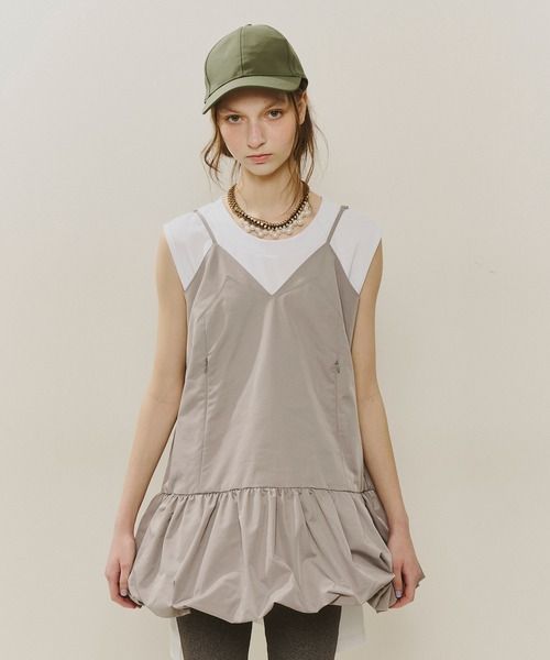 セール】裾バルーンボリュームキャミチュニック（シャツ/ブラウス