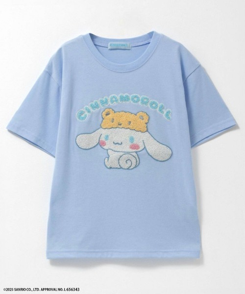 sanrio(サンリオ)の「【Sanrio/サンリオ】 サンリオキャラクターズ サガラ刺繍Tシャツ(Tシャツ/カットソー・キッズ・ブラック/クリーム/サックスブルー/パープル・150/100/110/120/130/140)」の3枚目の写真