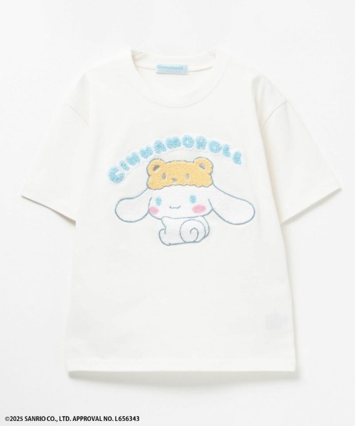 sanrio(サンリオ)の「【Sanrio/サンリオ】 サンリオキャラクターズ サガラ刺繍Tシャツ(Tシャツ/カットソー・キッズ・ブラック/クリーム/サックスブルー/パープル・150/100/110/120/130/140)」の2枚目の写真
