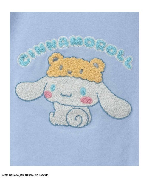 sanrio(サンリオ)の「【Sanrio/サンリオ】 サンリオキャラクターズ サガラ刺繍Tシャツ(Tシャツ/カットソー・キッズ・ブラック/クリーム/サックスブルー/パープル・150/100/110/120/130/140)」の5枚目の写真
