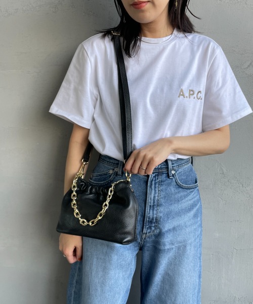 AULENTTI（オウレンティ）の「[AULENTTI/オーレンティ] DOLLARO 2WAY チェーンショルダー レザーミニバッグ（ショルダーバッグ・レディース・ブラック/オフホワイト・F）」の7枚目の写真