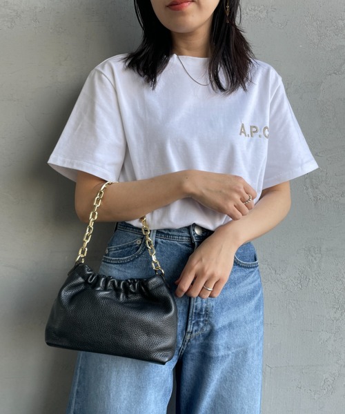 AULENTTI（オウレンティ）の「[AULENTTI/オーレンティ] DOLLARO 2WAY チェーンショルダー レザーミニバッグ（ショルダーバッグ・レディース・ブラック/オフホワイト・F）」の3枚目の写真