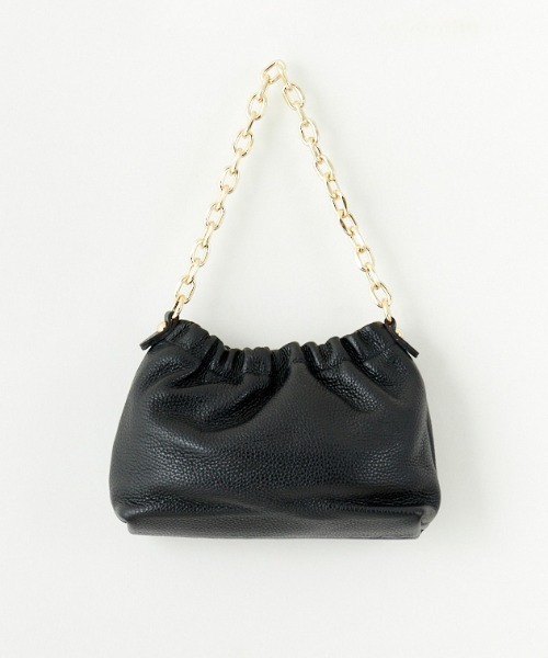 AULENTTI（オウレンティ）の「[AULENTTI/オーレンティ] DOLLARO 2WAY チェーンショルダー レザーミニバッグ（ショルダーバッグ・レディース・ブラック/オフホワイト・F）」の13枚目の写真