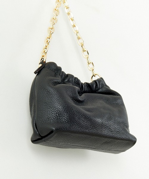 AULENTTI（オウレンティ）の「[AULENTTI/オーレンティ] DOLLARO 2WAY チェーンショルダー レザーミニバッグ（ショルダーバッグ・レディース・ブラック/オフホワイト・F）」の14枚目の写真