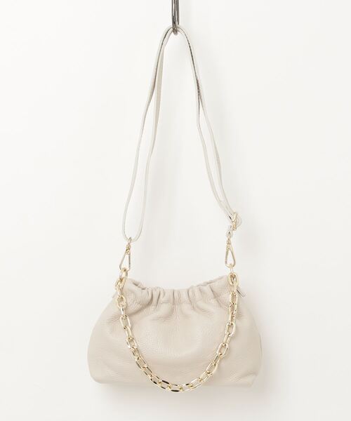 AULENTTI（オウレンティ）の「[AULENTTI/オーレンティ] DOLLARO 2WAY チェーンショルダー レザーミニバッグ（ショルダーバッグ・レディース・ブラック/オフホワイト・F）」の19枚目の写真